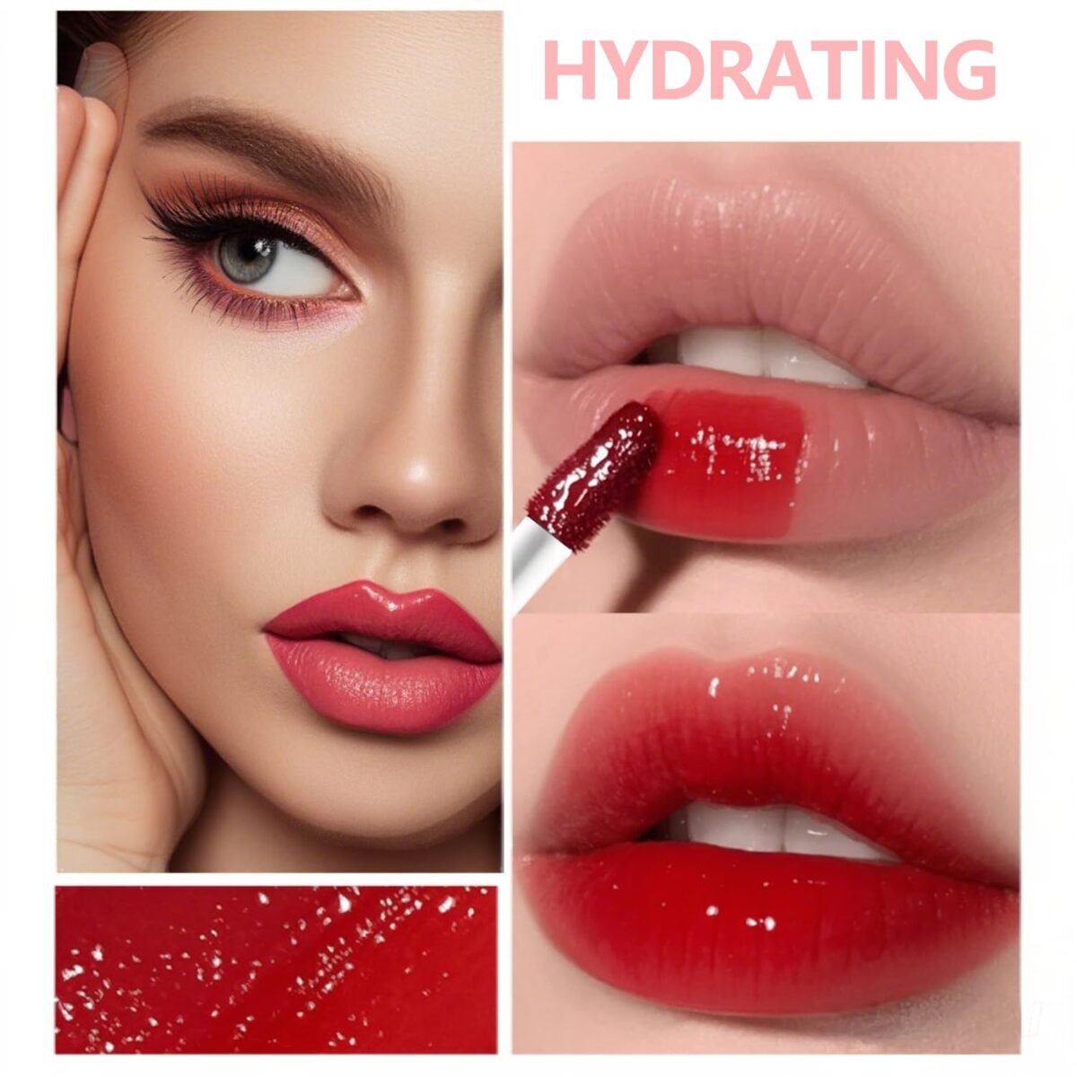 Eakroo 6 Colors Lip Tint Stain Mini Liquid Lipstick, Korean Lip Gloss Moisturizing Natural, Multi-Use Lip and Cheek Tint, Non-Stick Cup, Lightweight, High Pigment, Long-Lasting, Vivid Color - Image 3
