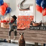 Brown Wooden Table Cloth, Wood Grain Tablecloth Cowboy Theme Party Decorations for Country Wedding Western Themed Party Decorations - Image 5