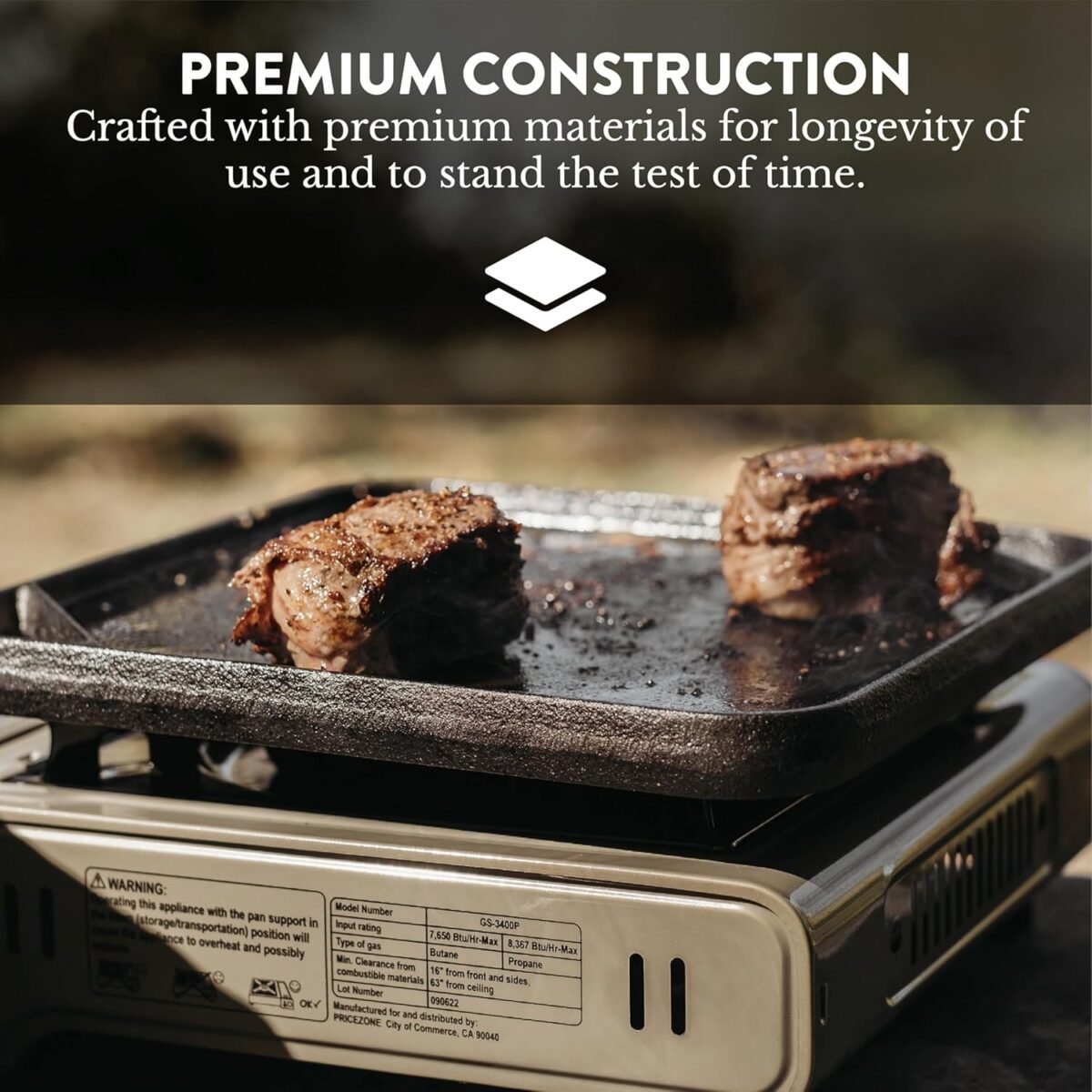 Gas One GS-3400P Propane or Butane Stove Dual Fuel Stove Portable Camping Stove - Patented - with Carrying Case Great for Emergency Preparedness Kit - Image 5