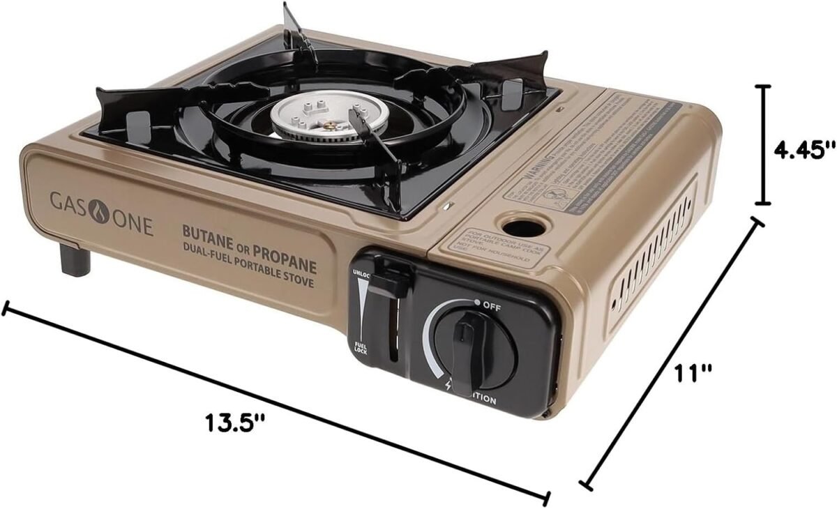 Gas One GS-3400P Propane or Butane Stove Dual Fuel Stove Portable Camping Stove - Patented - with Carrying Case Great for Emergency Preparedness Kit - Image 9
