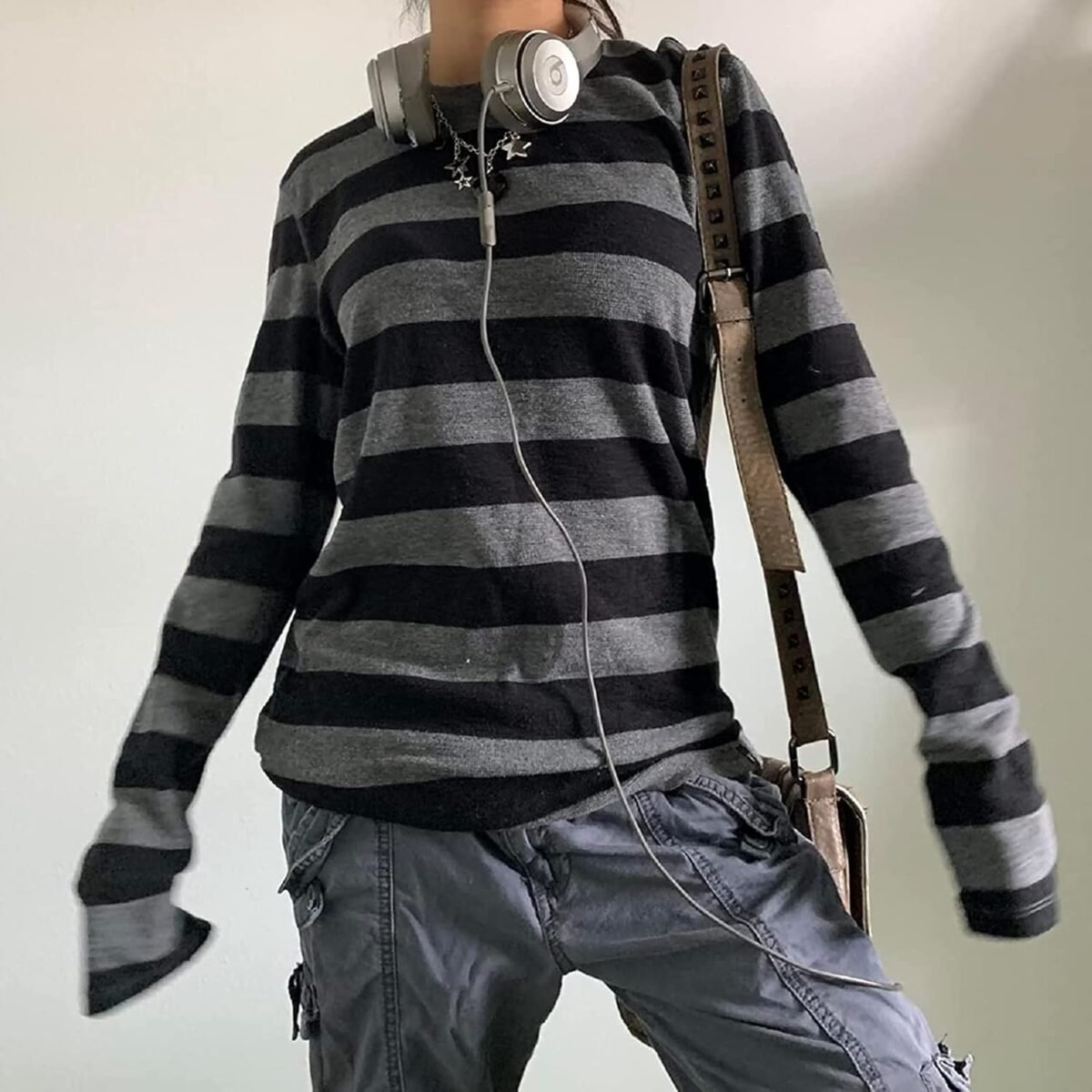 Women Teen Girls Fairy Grunge Clothes Y2k Long Sleeve Baggy Shirt Graphic Baby Tee Fall Vintage Streetwear T-Shirt - Image 3