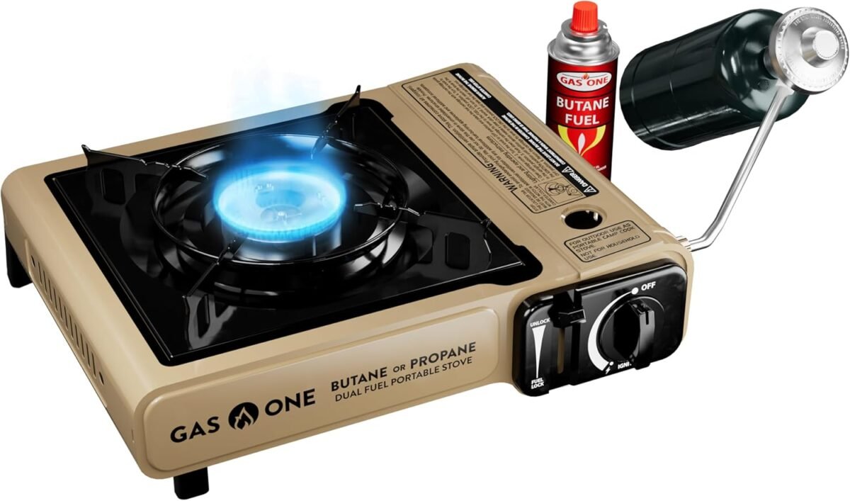 Gas One GS-3400P Propane or Butane Stove Dual Fuel Stove Portable Camping Stove - Patented - with Carrying Case Great for Emergency Preparedness Kit - Image 2