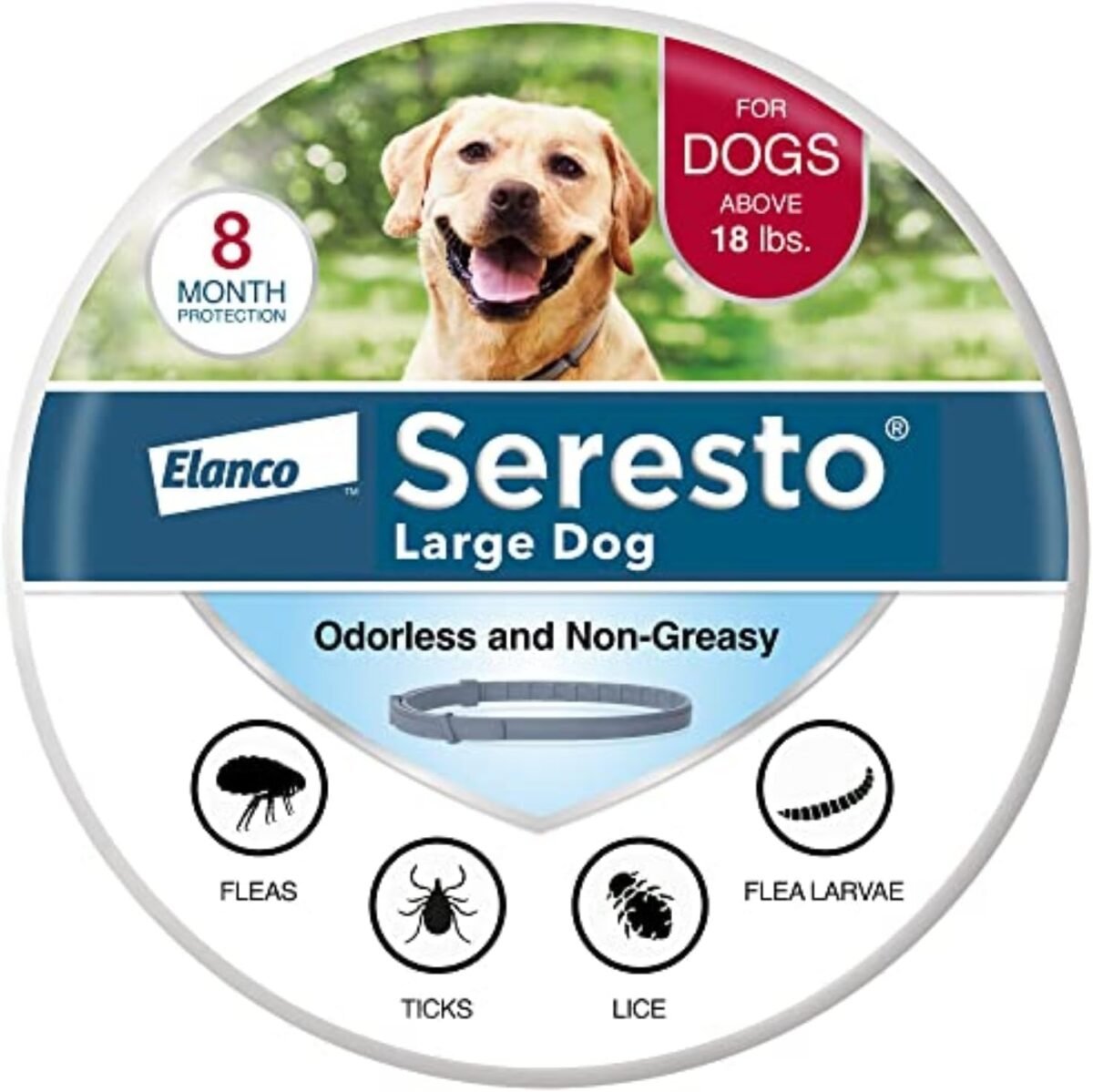 Seresto Large Dog Vet-Recommended Flea & Tick Treatment & Prevention Collar for Dogs Over 18 lbs. | 8 Months Protection - Image 2