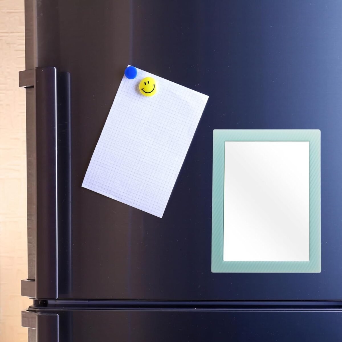 2 Pack Magnetic Locker Mirror for School Locker, Refrigerator, Office Cabinet, 6.3" x 4.8", Locker Accessories Rectangular Mirror (Soft Mint and White) - Image 6