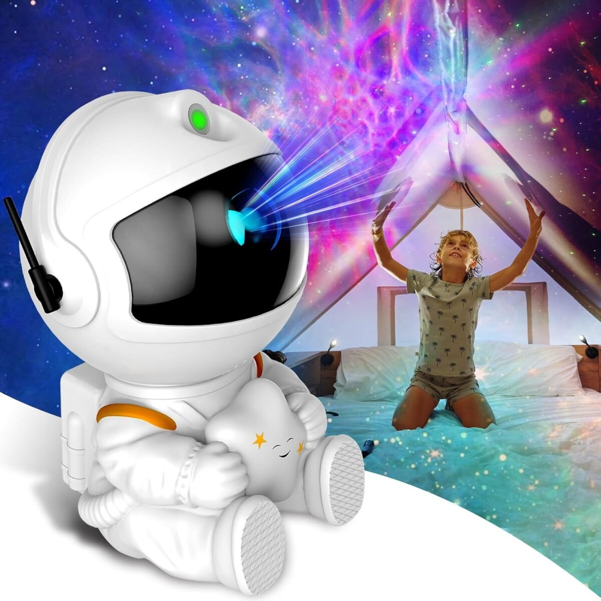 Astronaut Galaxy Projector, Star Projector Galaxy Light, Night Light for Kids, Nebula Ceiling LED Lamp, Room Decor, with Timer and Remote, Gifts for Birthdays - Image 2