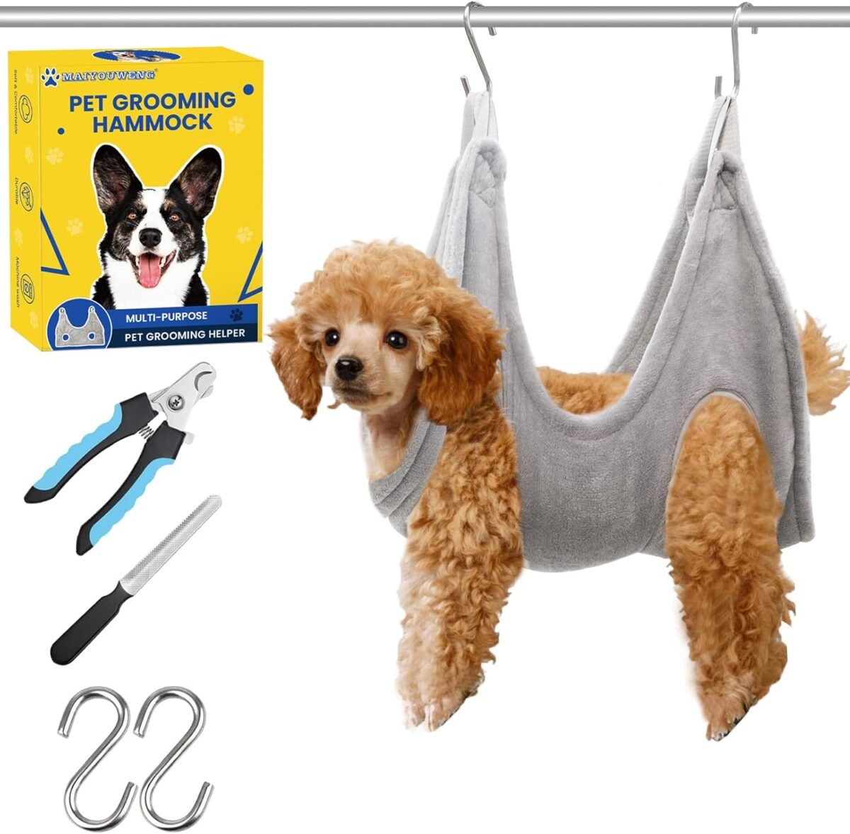 Dog Grooming Hammock,Dog Grooming Supplies,Dog Hammock,Dog Grooming Harness,Pet Grooming Hammock,Grooming Table,Dog Nail Clipper,Dogs Cats Grooming,Claw Care (XS) - Image 2